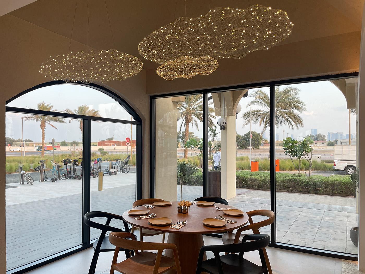 Ryba dining room near the Zayed Port fish market in Mina Zayed