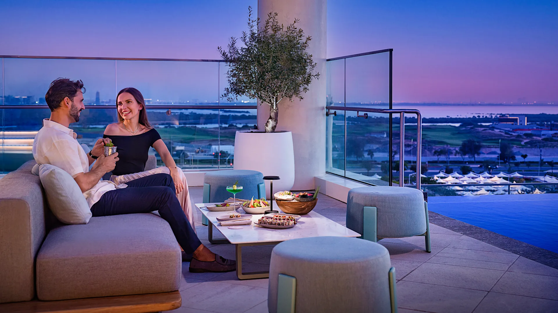East-meets-West sharing plates at The Overlook rooftop lounge