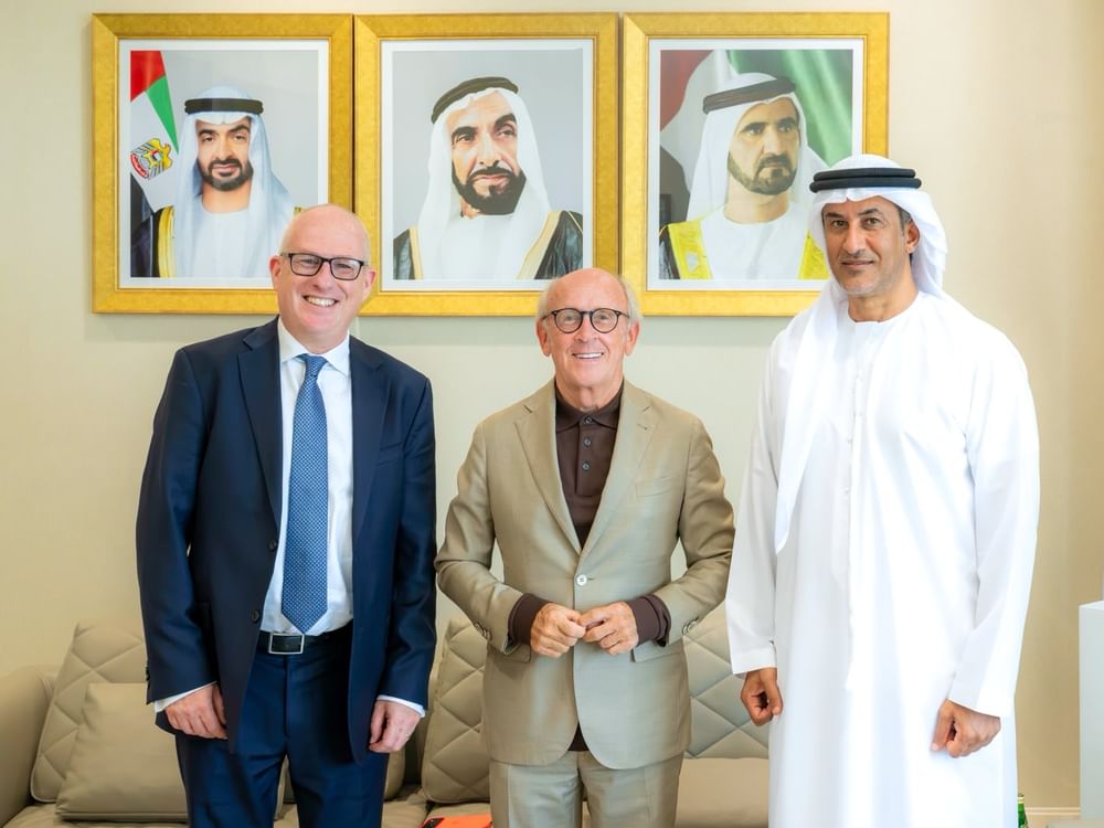 Saeed Al Hajeri meets Lord Mervyn Davies, Co‑Chair of UAE–UK Business Council