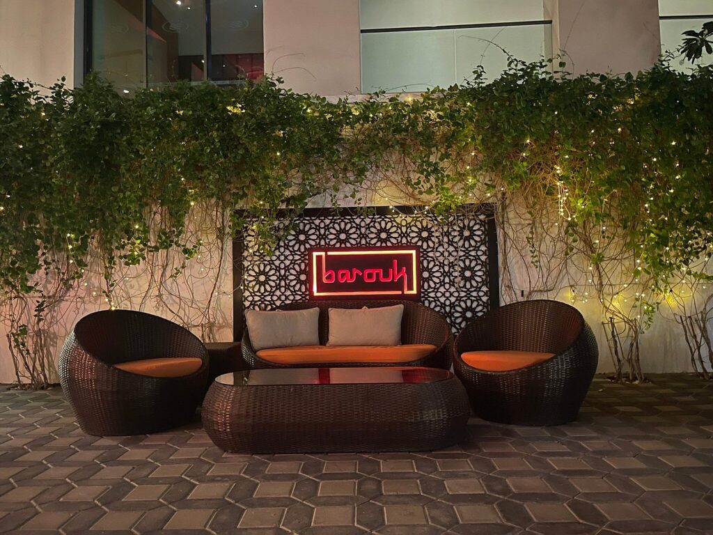 Barouk Lebanese restaurant setting associated with Crowne Plaza Yas Island