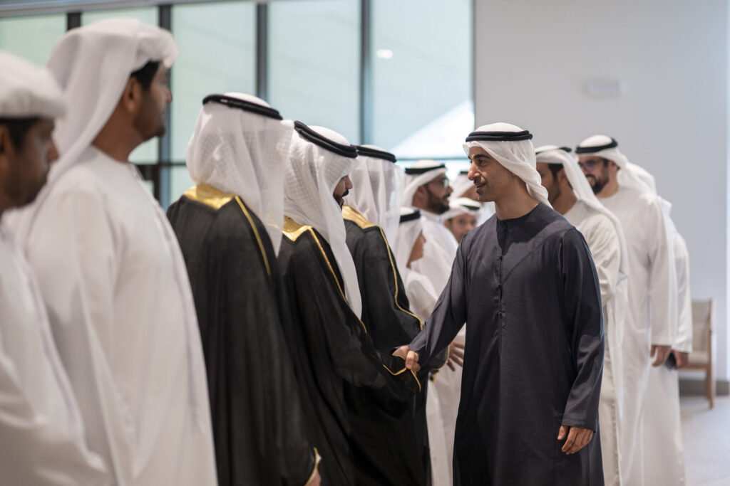 Sheikh Hamdan bin Mohamed bin Zayed attends Al Awamir tribe group wedding reception