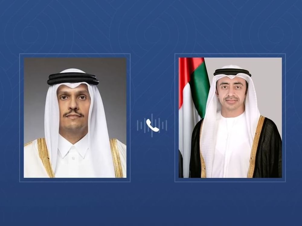 Sheikh Abdullah bin Zayed and Qatar’s prime minister discuss regional developments by phone