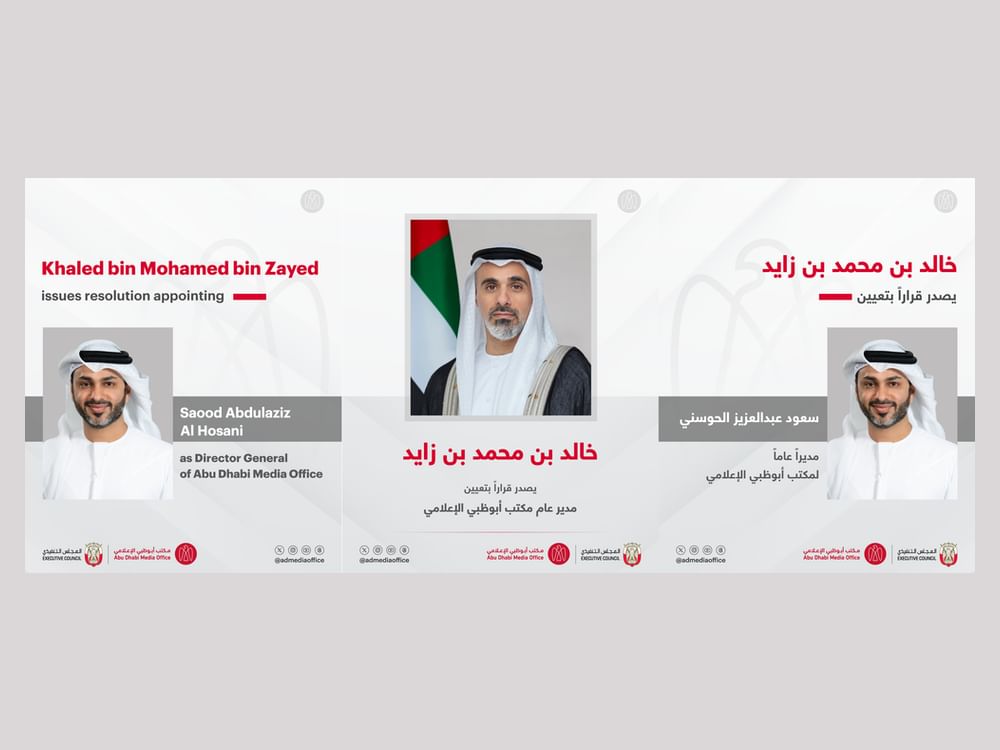 Saood Abdulaziz Al Hosani appointed Director General of Abu Dhabi Media Office