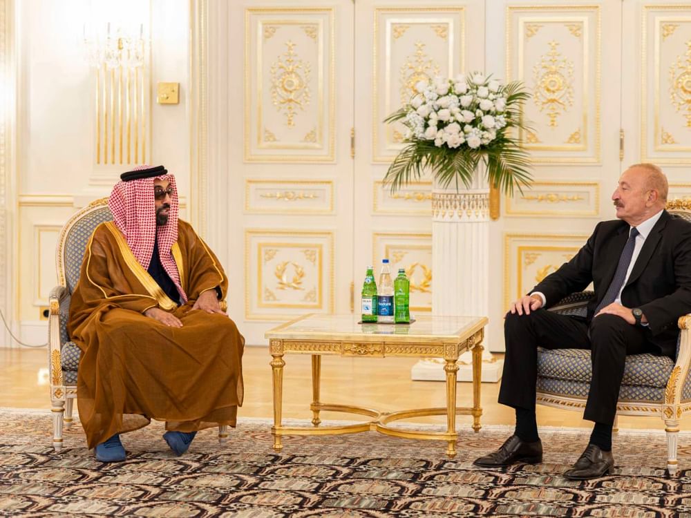 Tahnoon bin Zayed meets President of Azerbaijan