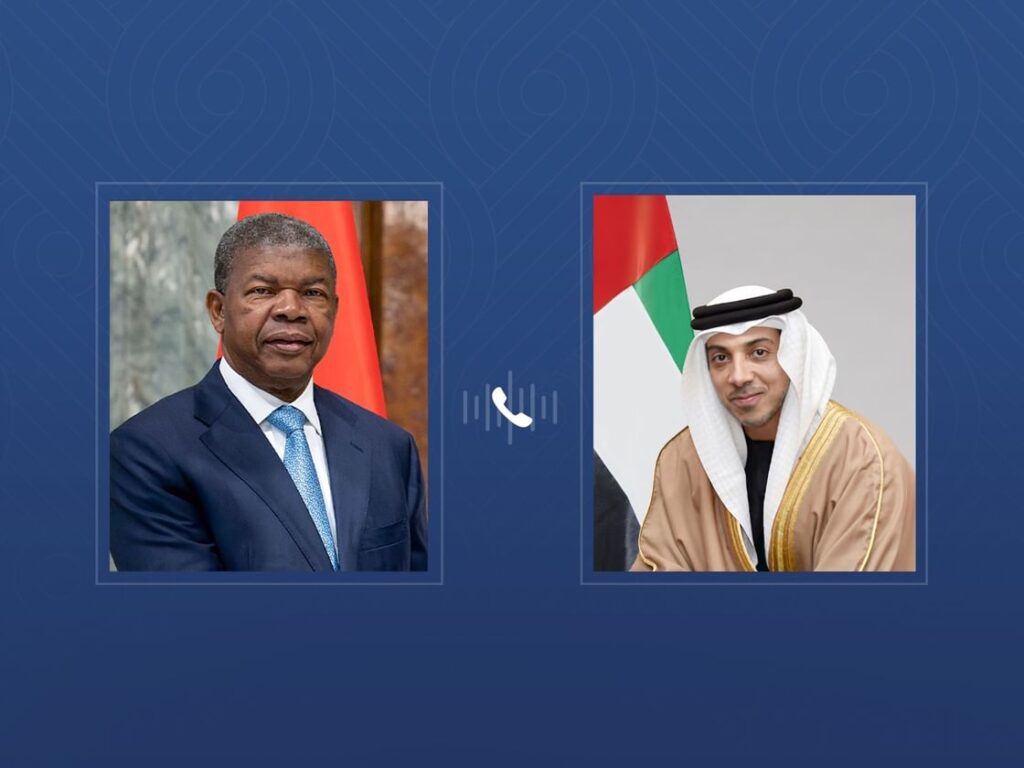 Sheikh Mansour and Angola president discuss economic partnership by phone