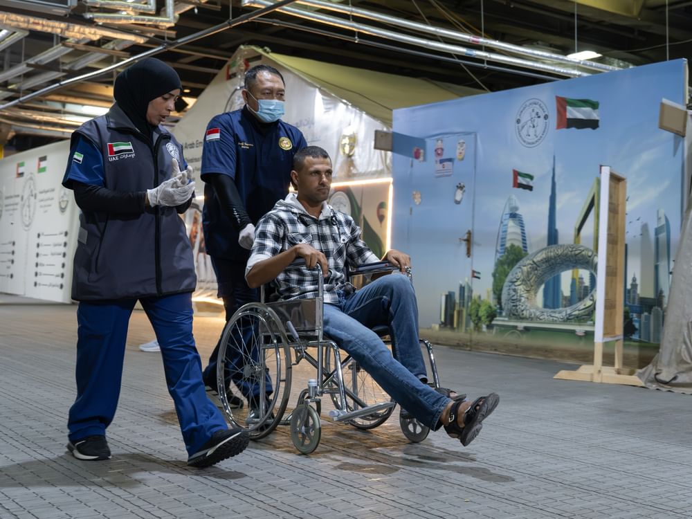 UAE floating hospital in Al Arish receives 11 new cases from Gaza under Operation Chivalrous Knight 3