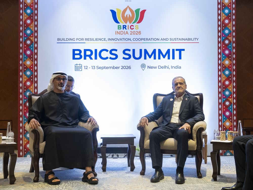Crown Prince of Abu Dhabi meets Iranian President on sidelines of BRICS Summit in New Delhi