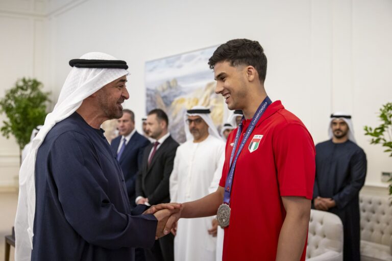 UAE President receives UAE youth handball team following qualification for 2027 World Championship