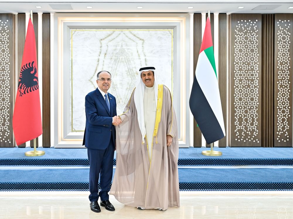 Saqr Ghobash meets Albanian president to deepen parliamentary, strategic cooperation