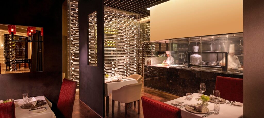 The Forge steakhouse dining room at The Ritz-Carlton Abu Dhabi Grand Canal