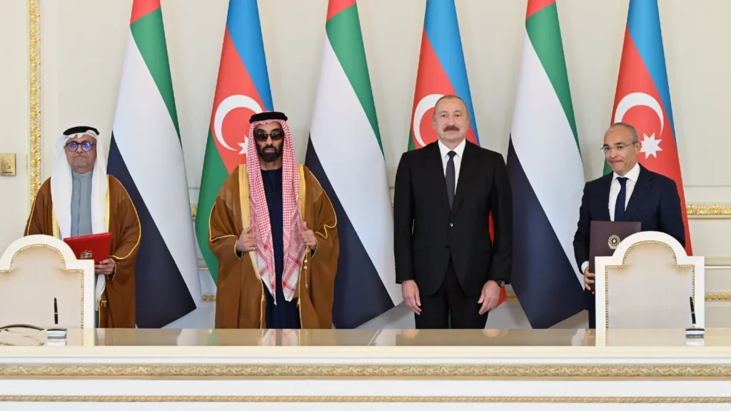 Tahnoon bin Zayed witnesses L'IMAD and Azerbaijan Investment Holding partnership