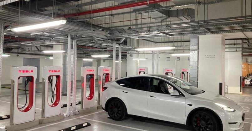Tesla Supercharger Station