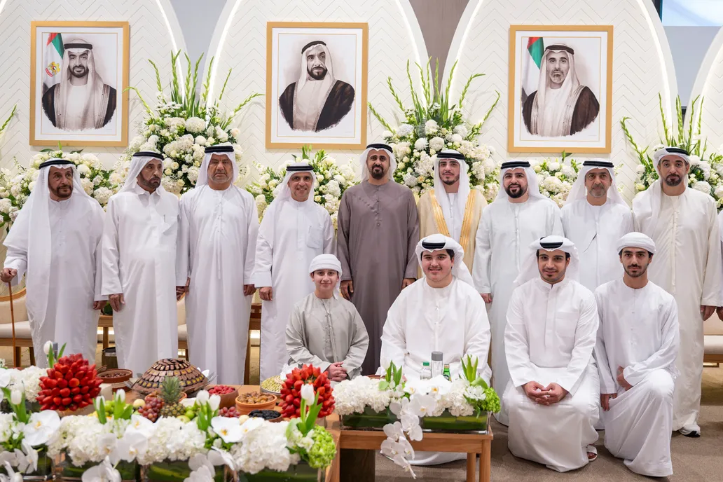 Theyab bin Mohamed bin Zayed attends the Abdulla Mohamed Alkhoori wedding reception