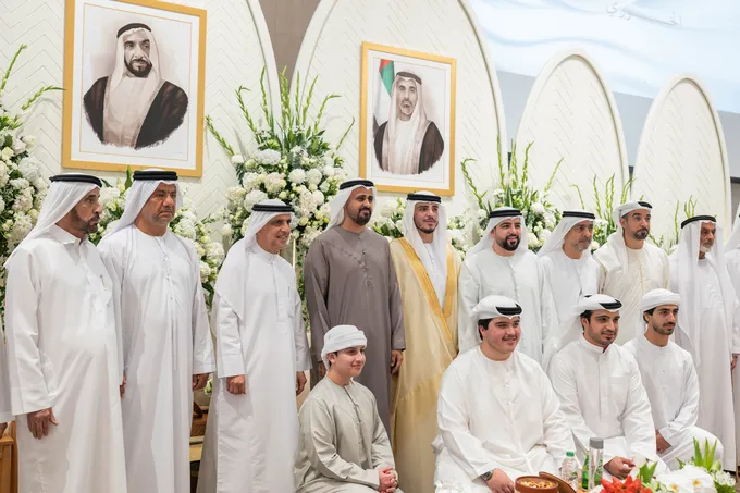 Theyab bin Mohamed bin Zayed attends the Abdulla Mohamed Alkhoori wedding reception