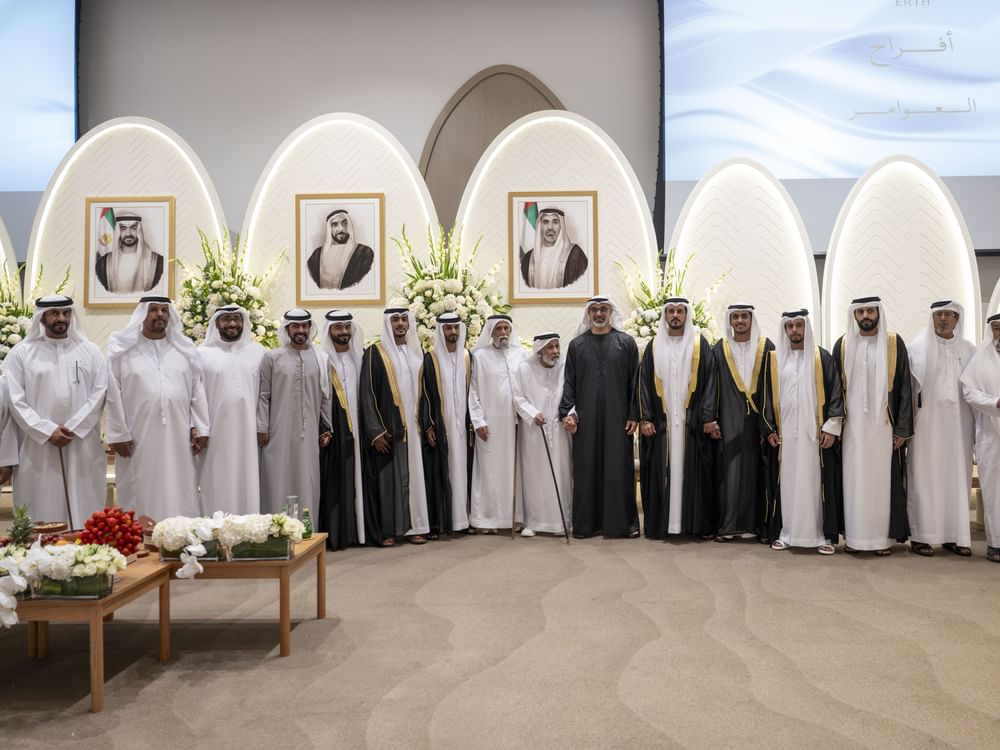Khaled bin Mohamed attends Al Awamir group wedding reception