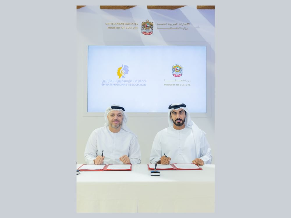 Ministry of Culture signs pacts with Sea of Culture Foundation and Emirati Musicians’ Association at ADIBF