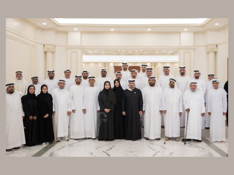 Sheikh Hamdan bin Zayed meets Liwa Dates Festival organisers and citizens at Al Dhanna Palace
