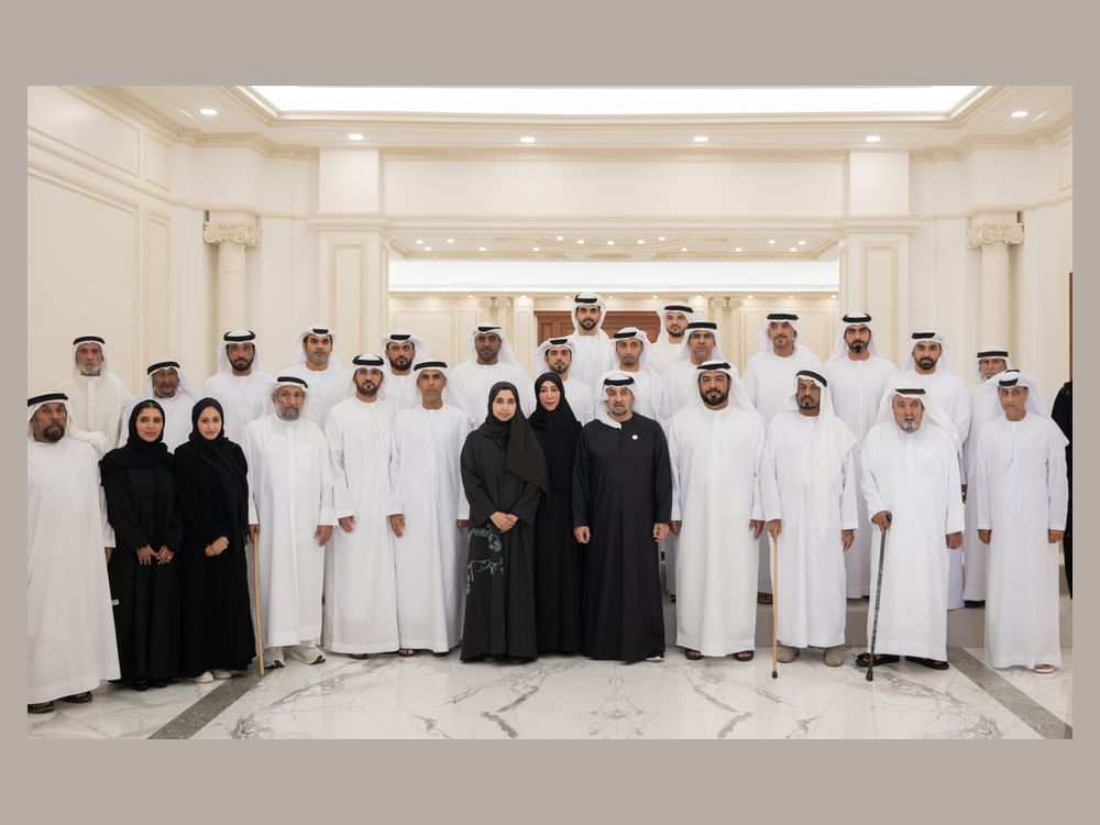 Sheikh Hamdan bin Zayed meets Liwa Dates Festival organisers and citizens at Al Dhanna Palace