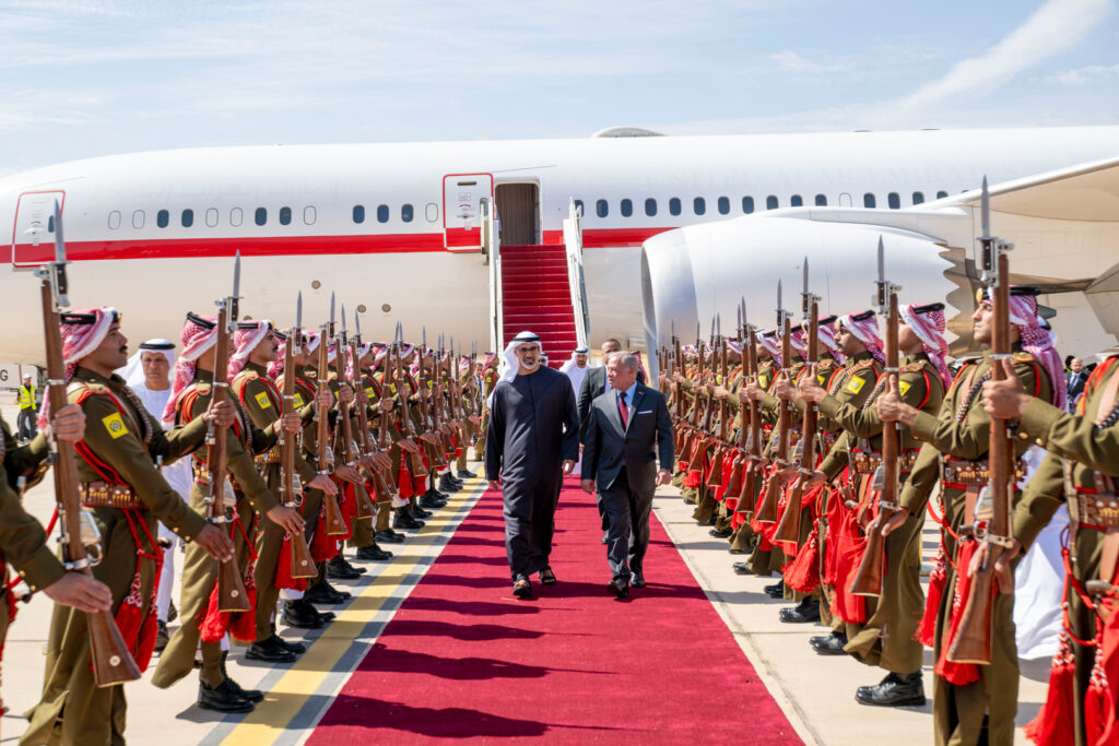 Crown Prince of Abu Dhabi arrives in Aqaba for landmark railway project ceremony
