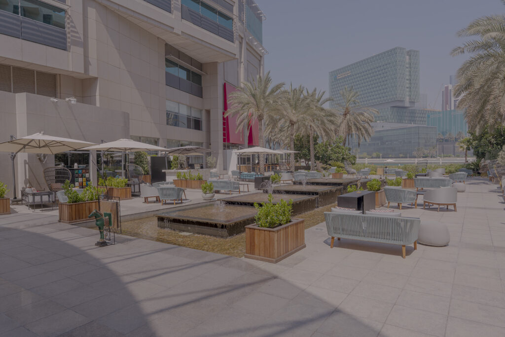 Al Shorfa Lounge alfresco terrace at Beach Rotana Abu Dhabi