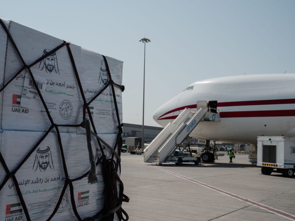 Ahmed bin Rashid Humanitarian Bridge launches airlift operations to Gaza