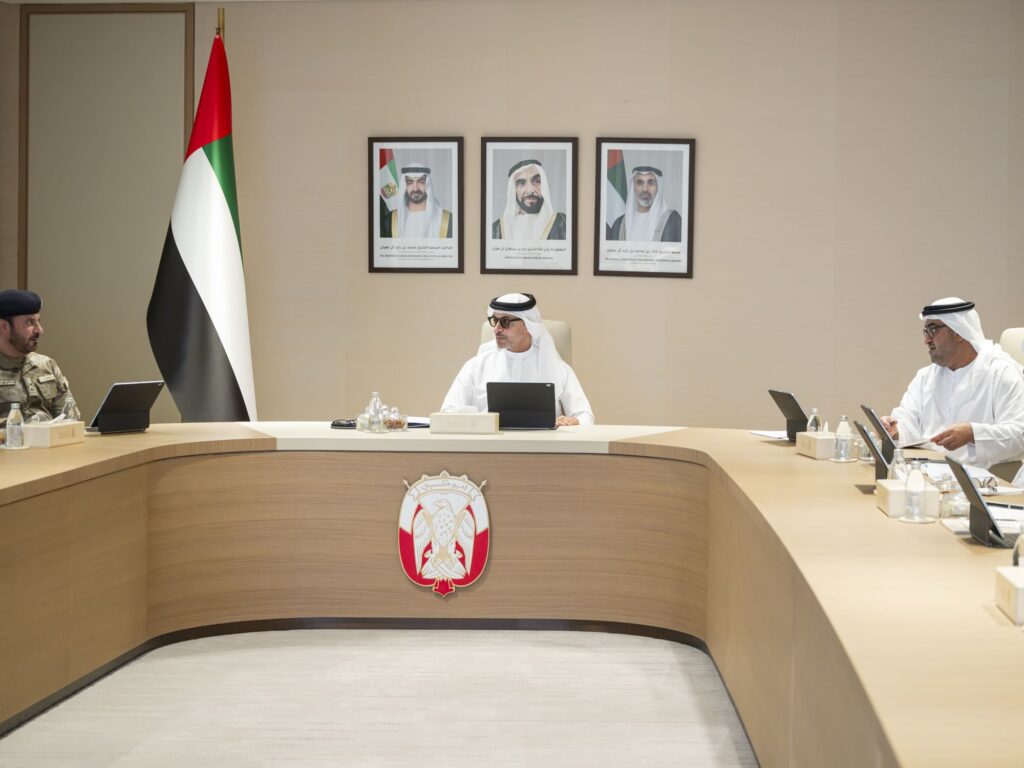 Sheikh Hazza bin Zayed Receives Security and Emergency Services Delegation